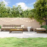 5 Piece Garden Lounge Set Honey Brown Solid Wood Pine