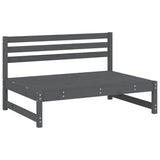 6 Piece Garden Lounge Set Grey Solid Wood Pine