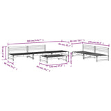 6 Piece Garden Lounge Set Grey Solid Wood Pine
