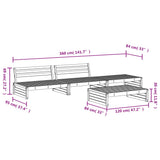 4 Piece Garden Lounge Set Solid Wood Pine