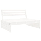 4 Piece Garden Lounge Set White Solid Wood Pine