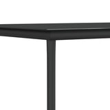 7 Piece Garden Dining Set Black Textilene and Steel