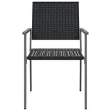 vidaXL Garden Chairs 4 pcs Black 54x62.5x89 cm Poly Rattan