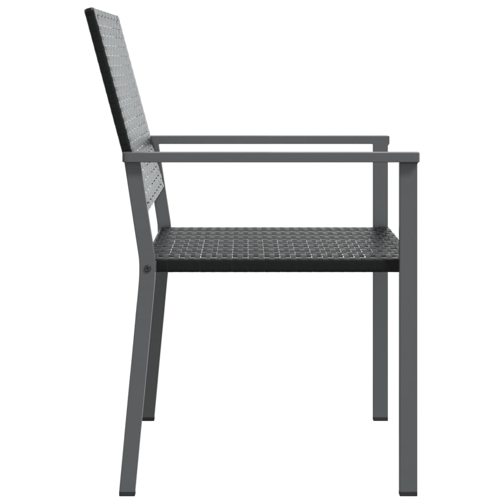 vidaXL Garden Chairs 6 pcs Black 54x62.5x89 cm Poly Rattan