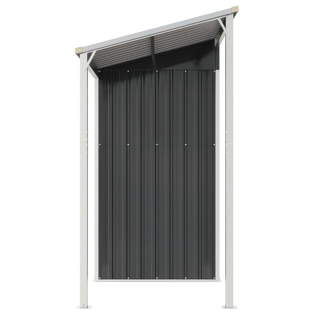 Garden Shed with Extended Roof Anthracite 277x110.5x181 cm Steel