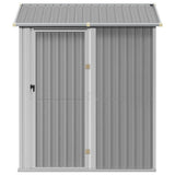 Garden Shed Light Grey 192x152.5x237 cm Galvanised Steel