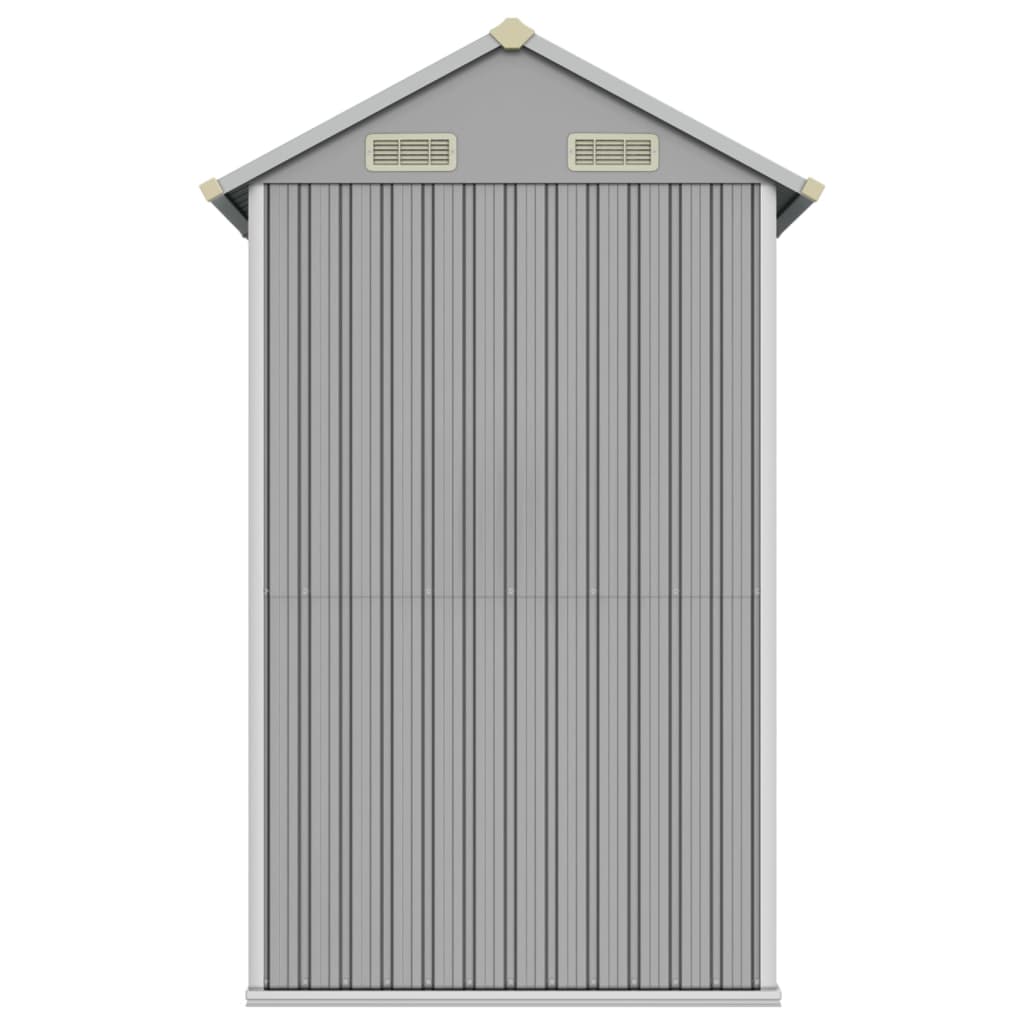 Garden Shed Light Grey 192x152.5x237 cm Galvanised Steel