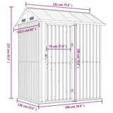 Garden Shed Anthracite 192x152.5x237 cm Galvanised Steel