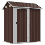 Garden Shed Brown 192x152.5x237 cm Galvanised Steel