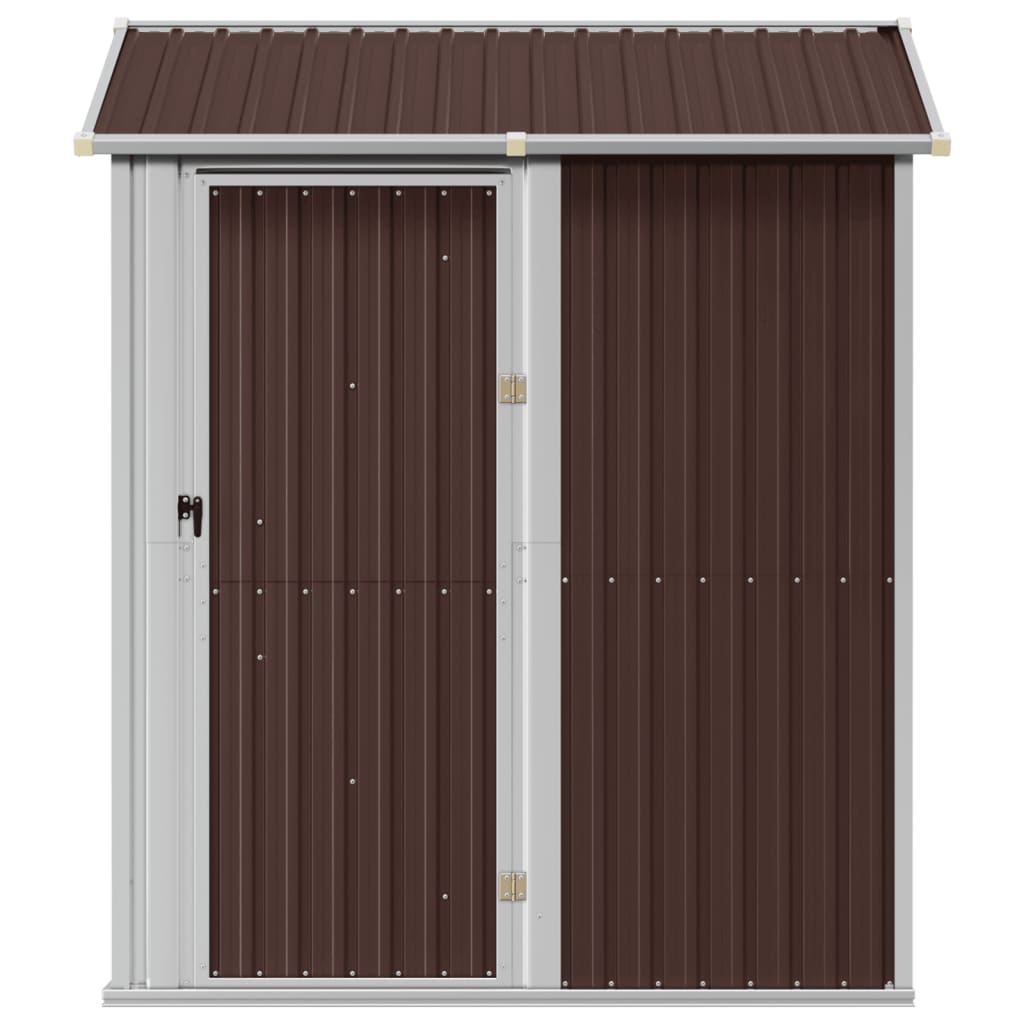 Garden Shed Brown 192x152.5x237 cm Galvanised Steel