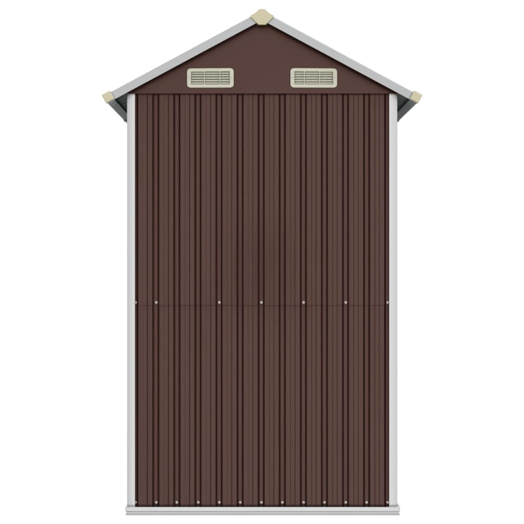 Garden Shed Brown 192x152.5x237 cm Galvanised Steel