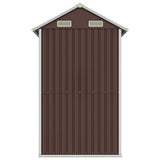 Garden Shed Brown 192x152.5x237 cm Galvanised Steel