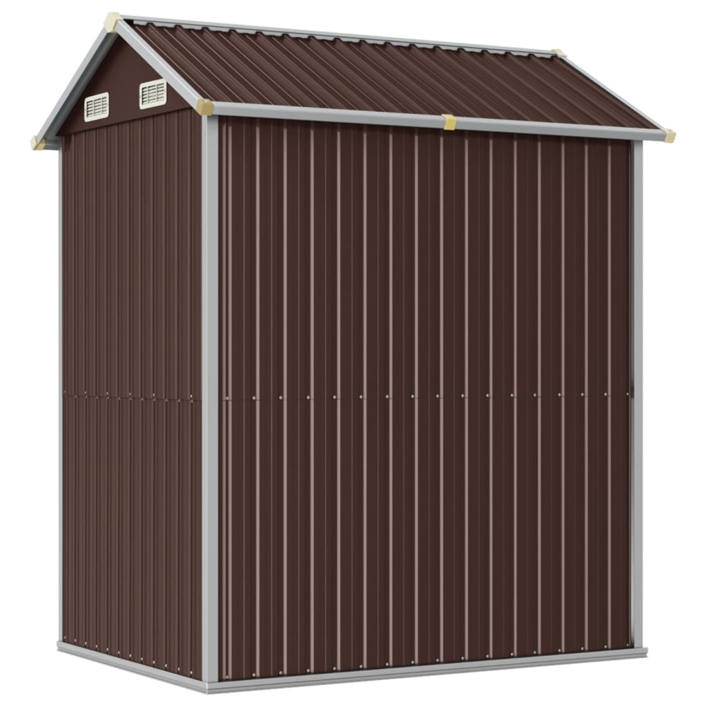 Garden Shed Brown 192x152.5x237 cm Galvanised Steel