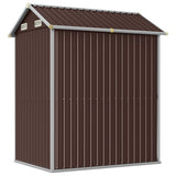 Garden Shed Brown 192x152.5x237 cm Galvanised Steel