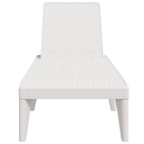 Sun Lounger White 186x60x29 cm PP