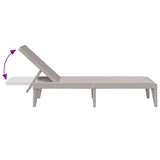 Sun Lounger Cappuccino 186x60x29 cm PP