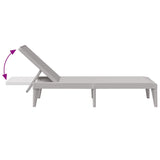 Sun Lounger Grey 186x60x29 cm PP