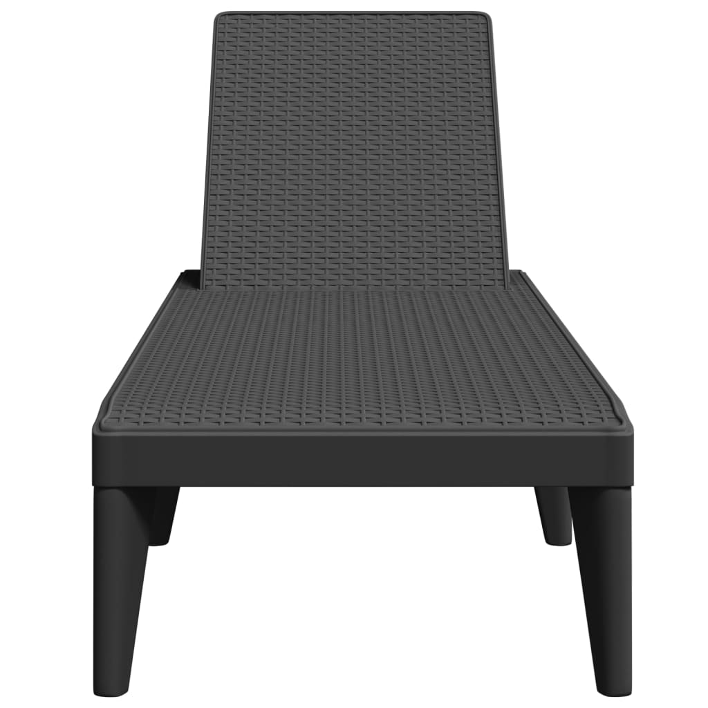 Sun Lounger Anthracite 186x60x29 cm PP