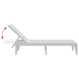 Sun Lounger White 186x60x29 cm PP