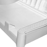 Sun Lounger White 186x60x29 cm PP