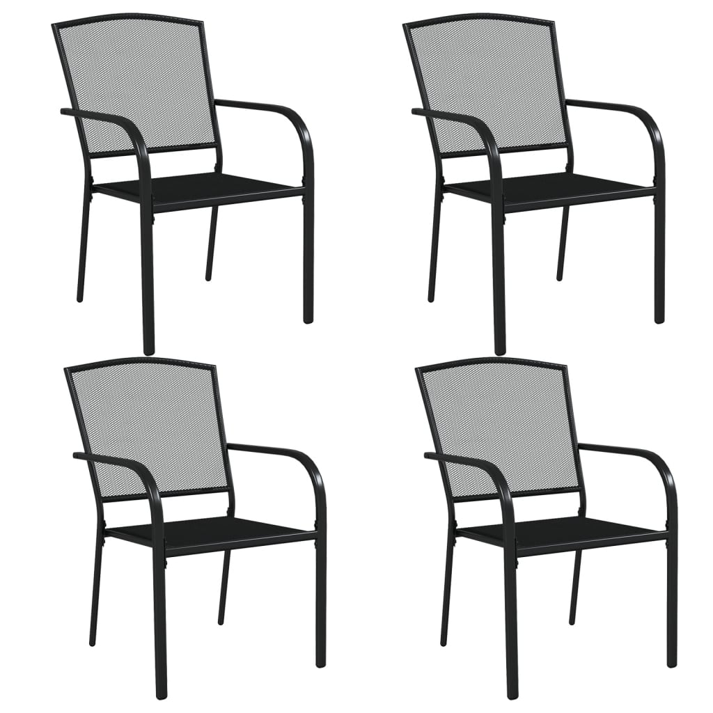 5 Piece Garden Dining Set Anthracite Steel