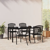 5 Piece Garden Dining Set Anthracite Steel