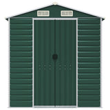 Garden Shed Green 191x130x198 cm Galvanised Steel