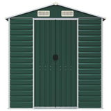 vidaXL Garden Shed Green 191x215x198 cm Galvanised Steel