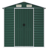 Garden Shed Green 191x215x198 cm Galvanised Steel