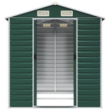 vidaXL Garden Shed Green 191x215x198 cm Galvanised Steel