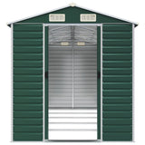 Garden Shed Green 191x470x198 cm Galvanised Steel