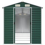 vidaXL Garden Shed Green 191x555x198 cm Galvanised Steel
