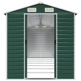 Garden Shed Green 191x640x198 cm Galvanised Steel
