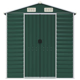 Garden Shed Green 191x810x198 cm Galvanised Steel