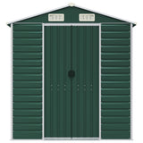vidaXL Garden Shed Green 191x895x198 cm Galvanised Steel