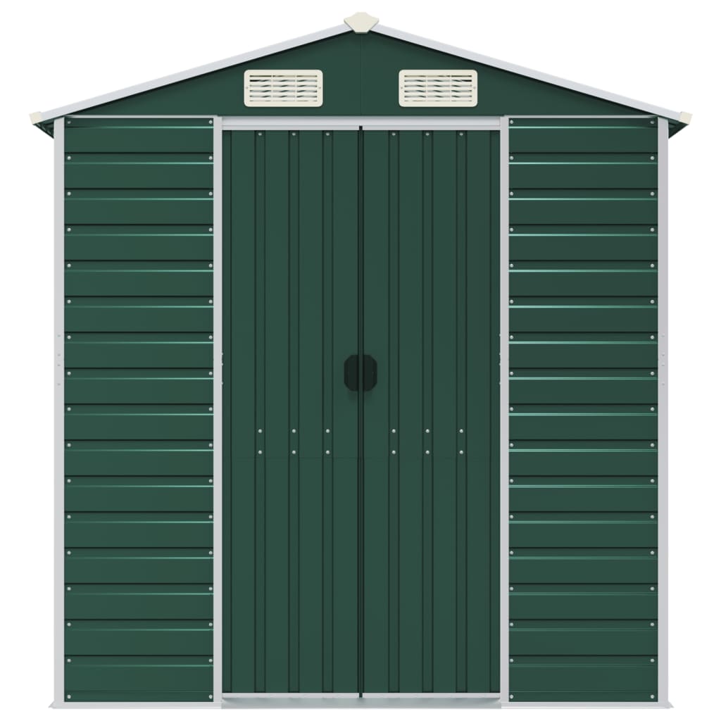 Garden Shed Green 191x895x198 cm Galvanised Steel