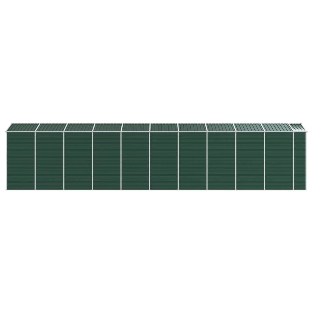 vidaXL Garden Shed Green 191x895x198 cm Galvanised Steel