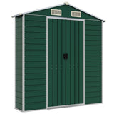 vidaXL Garden Shed Green 191x895x198 cm Galvanised Steel