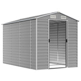 Garden Shed Light Grey 191x300x198 cm Galvanised Steel