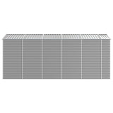 Garden Shed Light Grey 191x470x198 cm Galvanised Steel