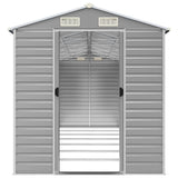 Garden Shed Light Grey 191x640x198 cm Galvanised Steel