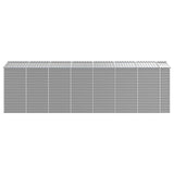 vidaXL Garden Shed Light Grey 191x640x198 cm Galvanised Steel