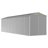 vidaXL Garden Shed Light Grey 191x725x198 cm Galvanised Steel