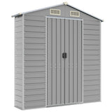 vidaXL Garden Shed Light Grey 191x725x198 cm Galvanised Steel