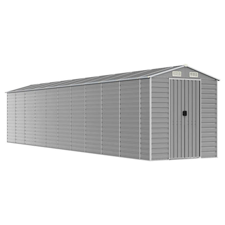 Garden Shed Light Grey 191x895x198 cm Galvanised Steel