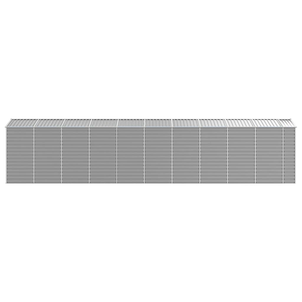 vidaXL Garden Shed Light Grey 191x895x198 cm Galvanised Steel