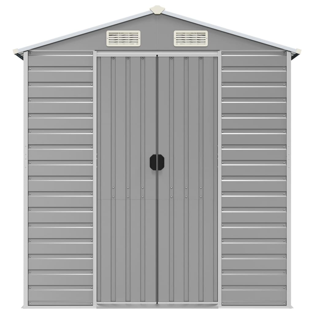 Garden Shed Light Grey 191x980x198 cm Galvanised Steel