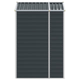 vidaXL Garden Shed Anthracite 191x130x198 cm Galvanised Steel