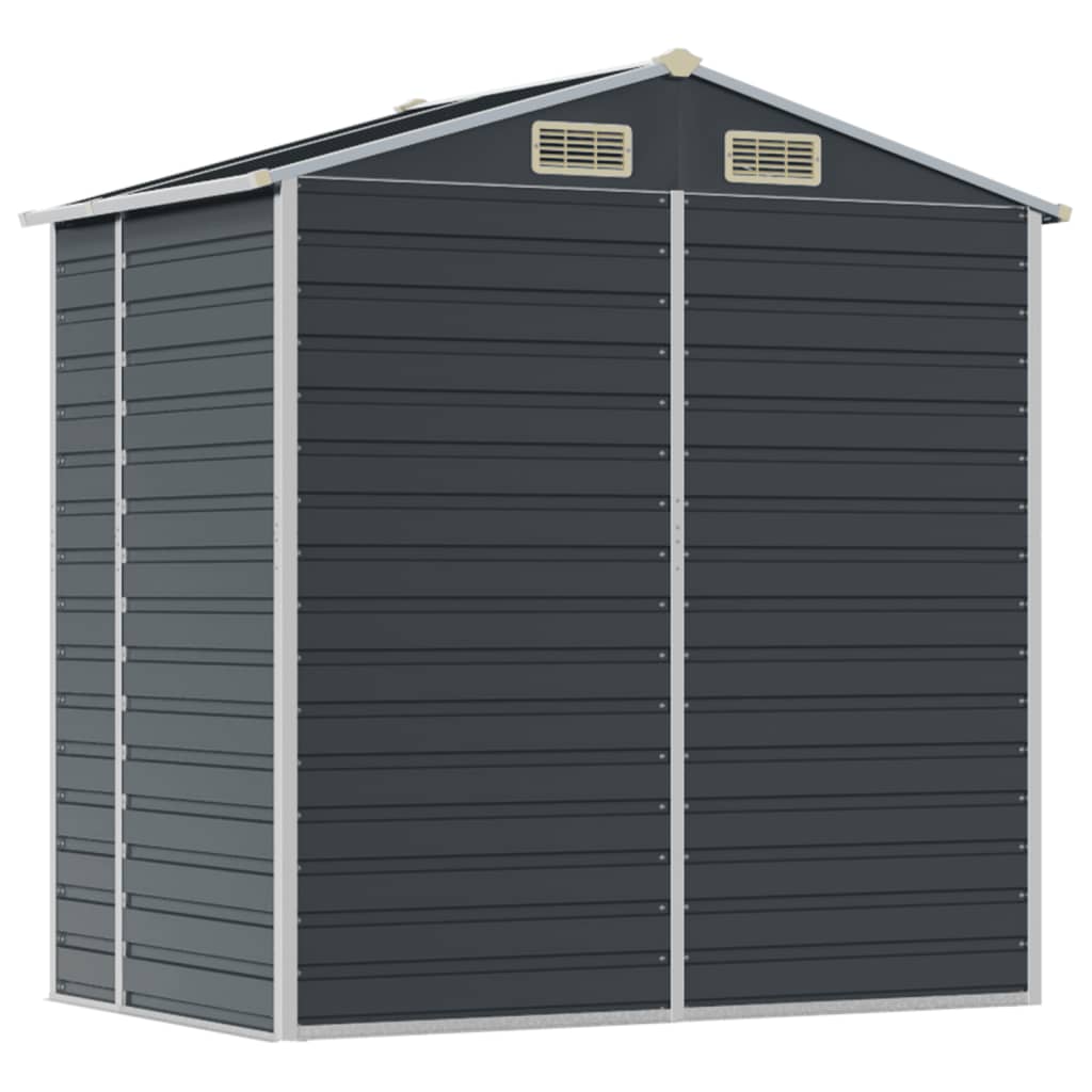 Garden Shed Anthracite 191x130x198 cm Galvanised Steel