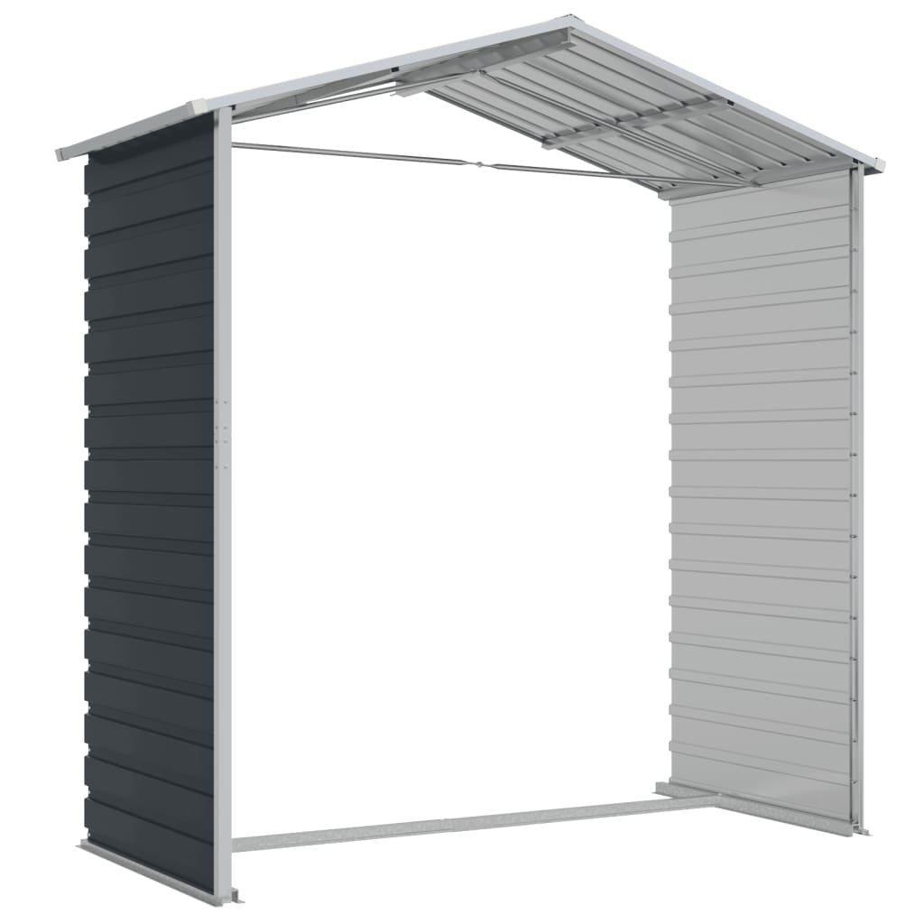 Garden Shed Anthracite 191x130x198 cm Galvanised Steel